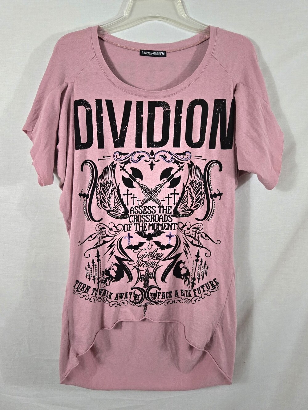Vintage Ghost of Harlem Japanese Punk Grunge Studded T-shirt Size F (Medium)